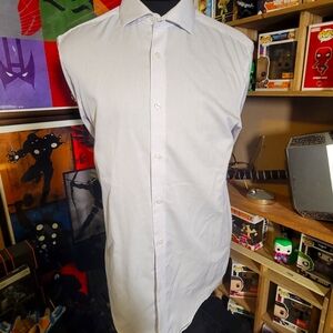 Calvin Klein white pink striped dress shirt